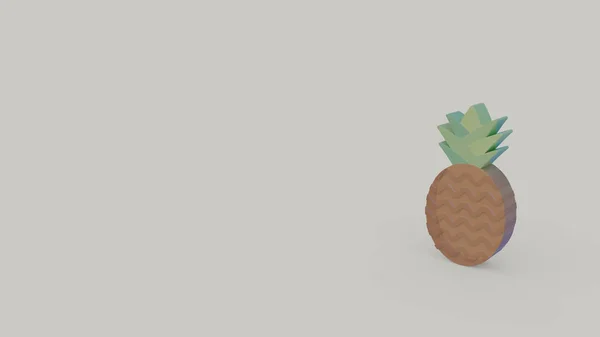 Icon Pineapple Isolated Gray Background — Stock Photo, Image