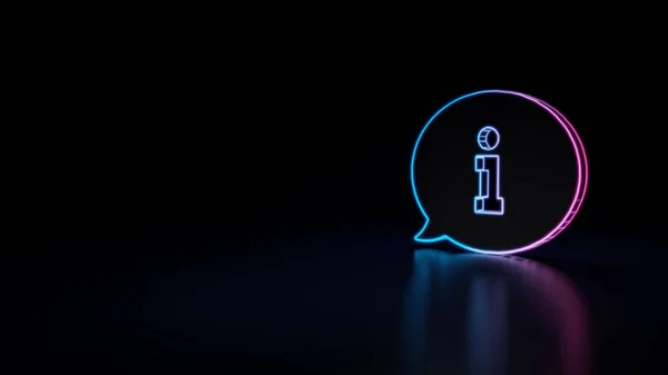 mavi menekşe neon yorum balonunu ben ile 3D simgesini mektup izole üzerinde siyah arka plan
