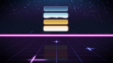 synthwave retro tasarımı simgesi Hizala haklı
