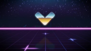 synthwave retro tasarım simgesi açı