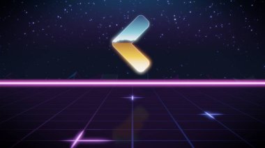 synthwave retro tasarım simgesi açı kaldı