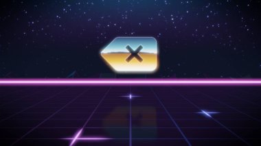 synthwave retro tasarım simgesini geri al