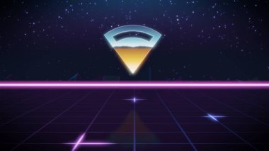 synthwave retro tasarım simgesi bağlantının