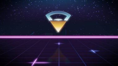 synthwave retro tasarım simgesi bağlantının