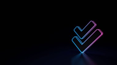 3D simgesini çift onay sembolü