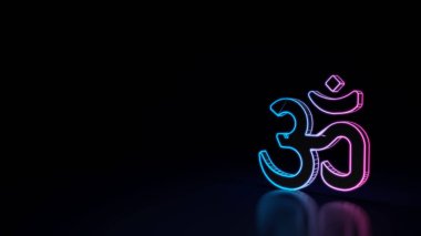 om sembolü 3D simgesi