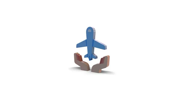 3d color icon of flight — Stock Photo, Image