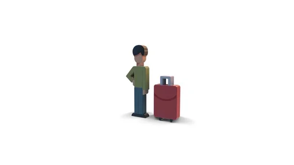 3D kolor ikony pasażera — Zdjęcie stockowe