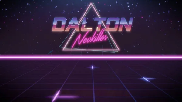 First name Dalton in synthwave style — Stock Photo, Image