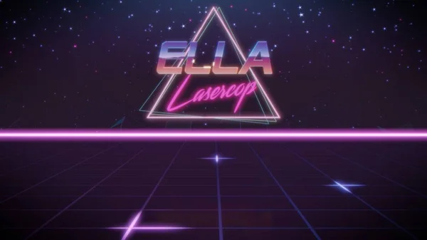 Vorname ella im Synthwave-Stil — Stockfoto