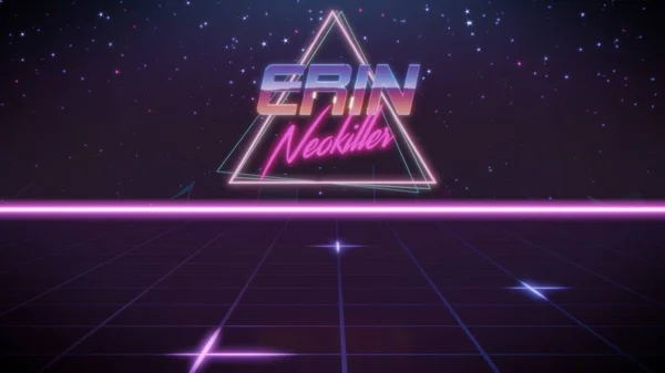 Pierwsza nazwa Erin w stylu synthwave — Zdjęcie stockowe