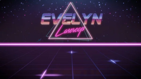 Vorname evelyn im Synthwave-Stil — Stockfoto