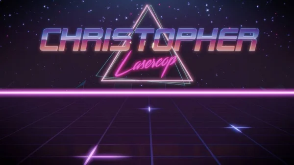 Vorname christopher im Synthwave-Stil — Stockfoto