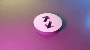 Yukarı ve aşağı oklar simgesi oluşturmanın 3b sembolü