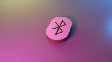Bluetooth simgesi render 3d sembolü