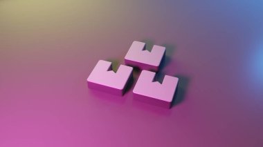 Kutuları simge render 3d sembolü