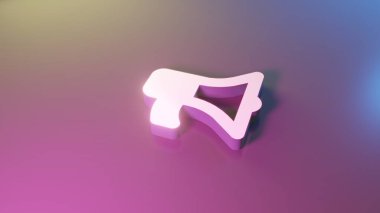 Bullhorn simgesi render 3d sembolü