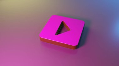 Caret kare sağ simge render 3d sembolü