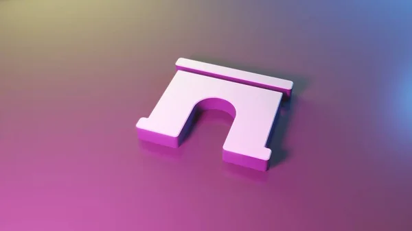 3D symbol vykreslení ikony oblouku — Stock fotografie