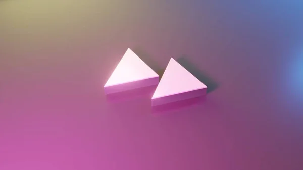 3d symbol of double right arrows  icon render