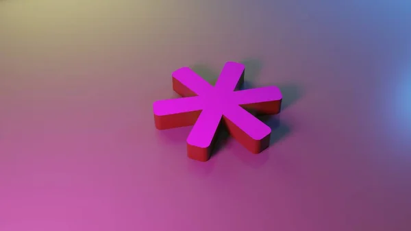 별표 아이콘 렌더링의 3D 기호 — 스톡 사진