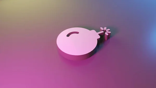 Bomba simgesi render 3d sembolü