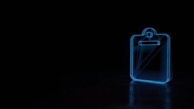 Siyah arka plan üzerinde izole pano sembolü 3d parlayan tel kafes sembolü