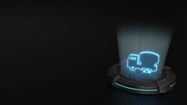 Karıştırıcı simgesi oluşturma 3d hologram sembolü