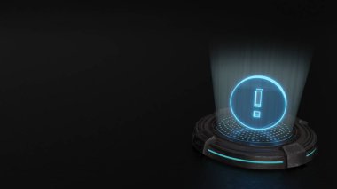 Yuvarlak simgenin 3D hologram sembolü