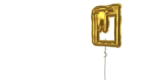 Zlatý balón symbol agendy na bílém pozadí — Stock fotografie