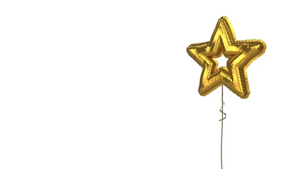 Goldballon Symbol der Lesezeichen-Taste auf weißem Hintergrund — Stockfoto