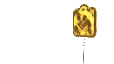 Beyaz arkaplanda pano kontrolünün altın balon sembolü