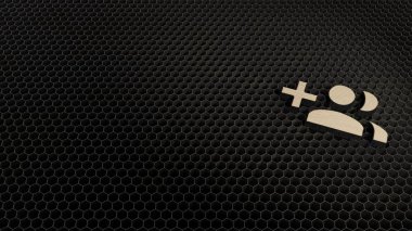 Grup düğmesinin lazer kesimi kontrplak sembolü