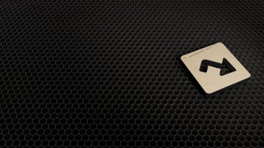 Lazer kesim kontrplak yön sembolü