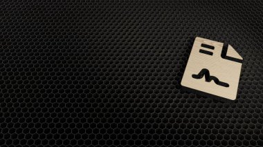 Dosya sözleşmesinin lazer kesimi kontrplak sembolü