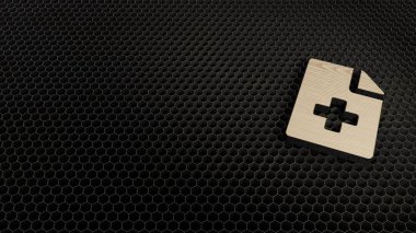 Dosya tıbbının lazer kesimi kontrplak sembolü