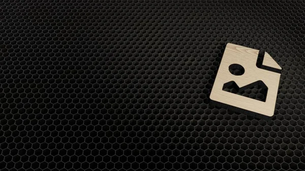 Dosya resminin lazer kesimi kontrplak sembolü