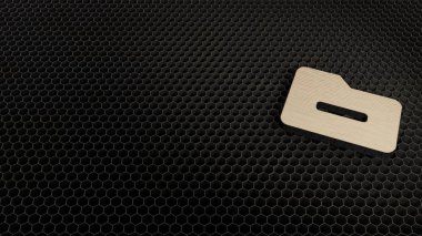 Lazer kesimi dizin eksi kontrplak sembolü