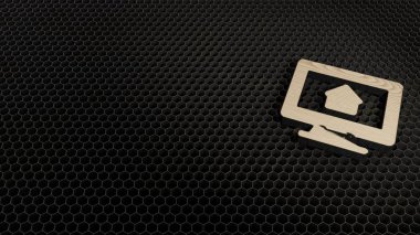 imac 'ın lazer kesimi kontrplak sembolü