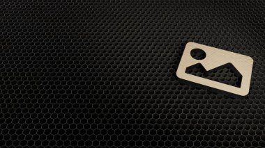 Görüntünün lazer kesimi kontrplak sembolü