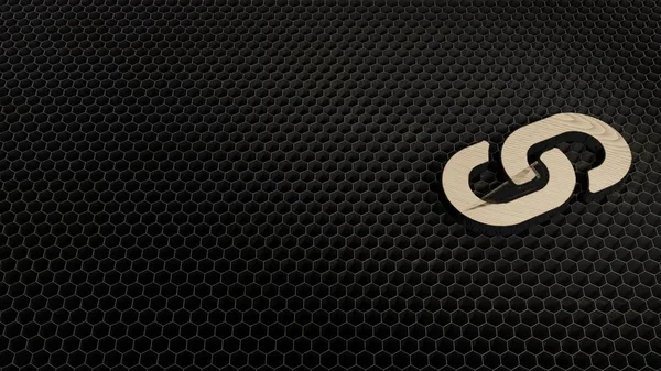 Bağlantının lazer kesimi kontrplak sembolü