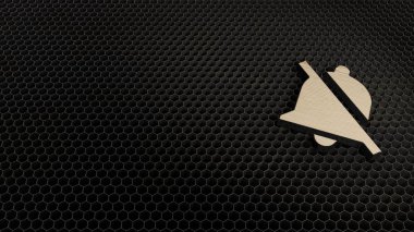 Sesin lazer kesimi kontrplak sembolü 