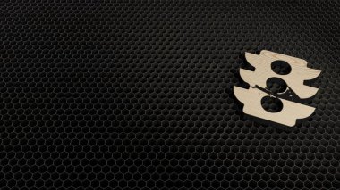 Trafik ışığının lazer kesimi kontrplak sembolü