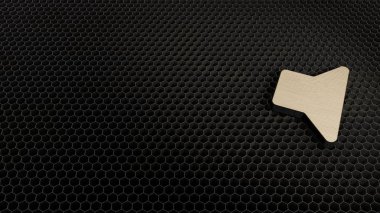 Lazer kesim kontrplak ses sembolü kapalı