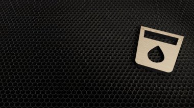 Suyun lazer kesimi kontrplak sembolü