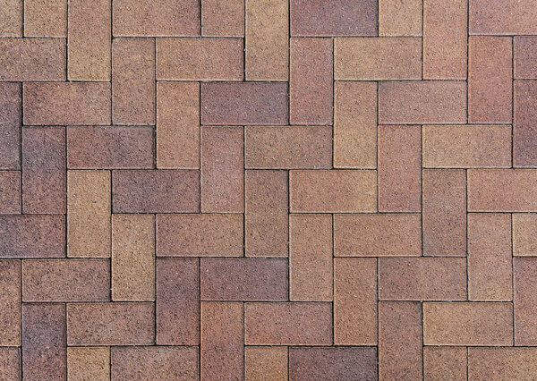 Фон тротуара на улице с красочной комбинированной мостовой
