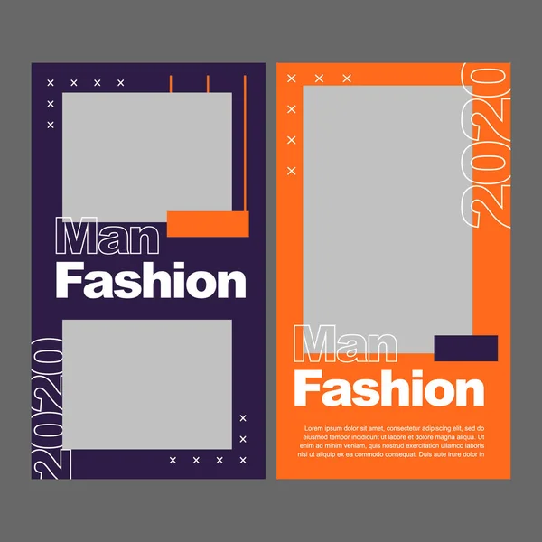 Μοντέρνα Διαφημιστικά Fashion Web Banners Για Εφαρμογές Κινητών Μέσων Κοινωνικής — Διανυσματικό Αρχείο