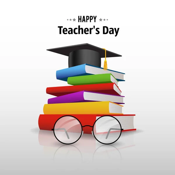 Happy teacher`s day poster concept