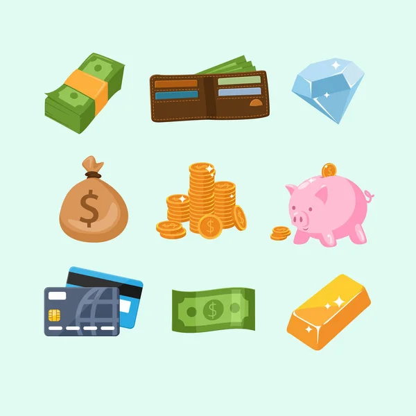 Money bag icon, money bag flat simple cartoon illustration. Vector illustration.