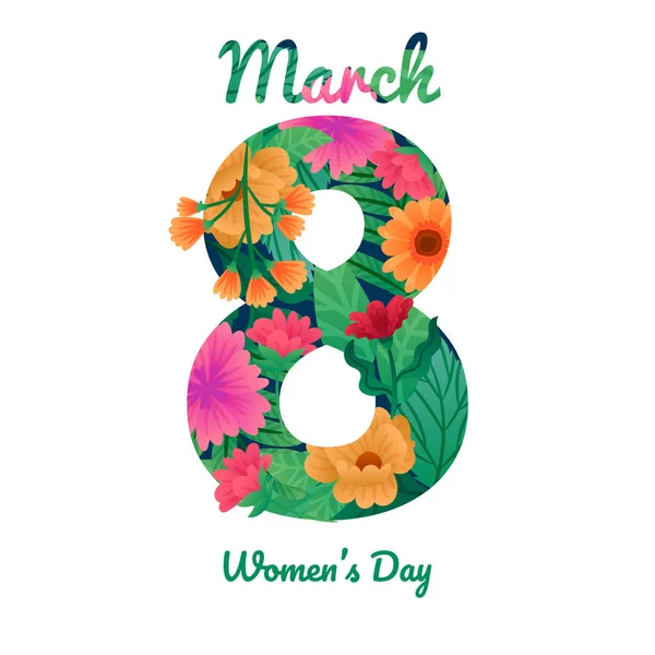 8 march. International Women's Day. Greeting card.